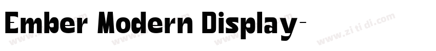 Ember Modern Display字体转换